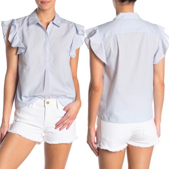 NWT Frame Flounce Popover Blouse - Picture 1 of 4